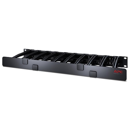 Schneider Electric Horizontal Cable Manager, 1U x 6 in. Deep, Single-Sided with Cover AR8612